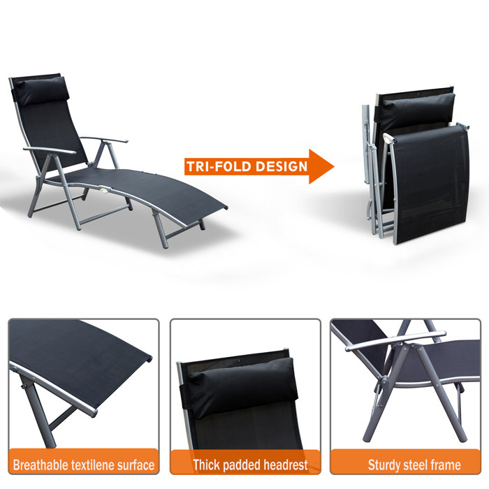 Arlmont & Co. Gloria Outdoor Metal Chaise Lounge & Reviews Wayfair